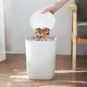 BELLYPIG Pure White Dustbin (10L) for Office & Home